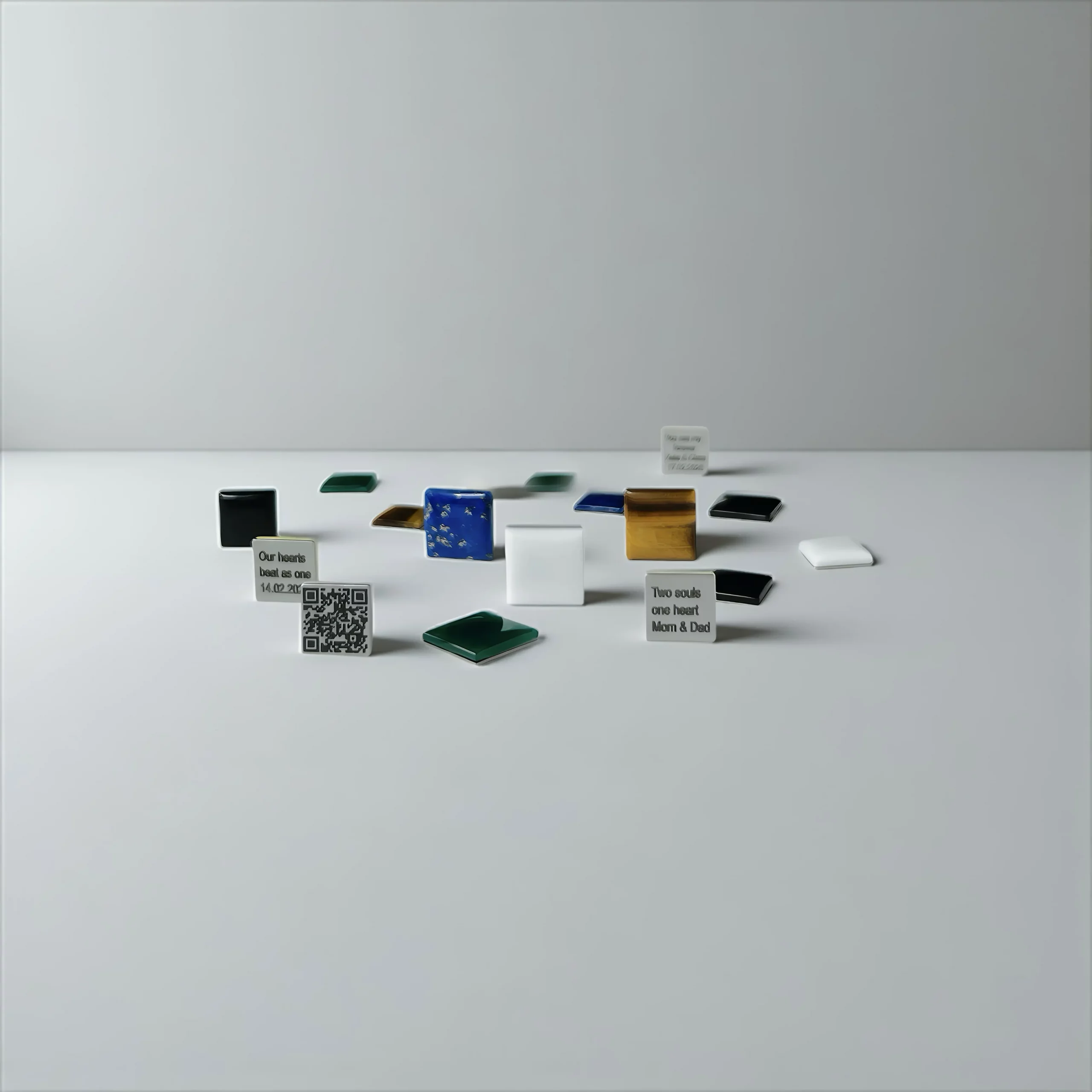 Laser engraving and hidden QR-code