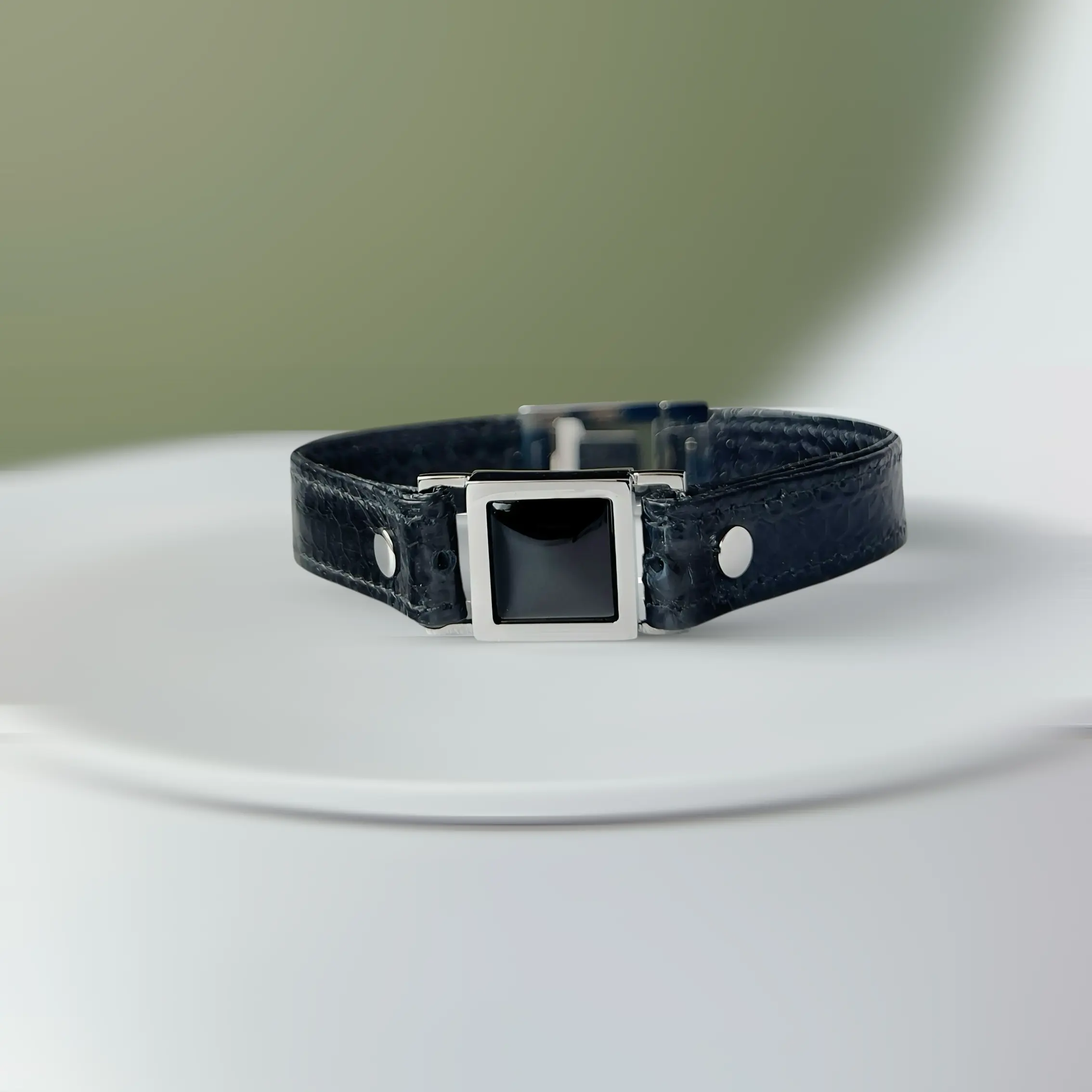 Double-layer sea snake leather strap