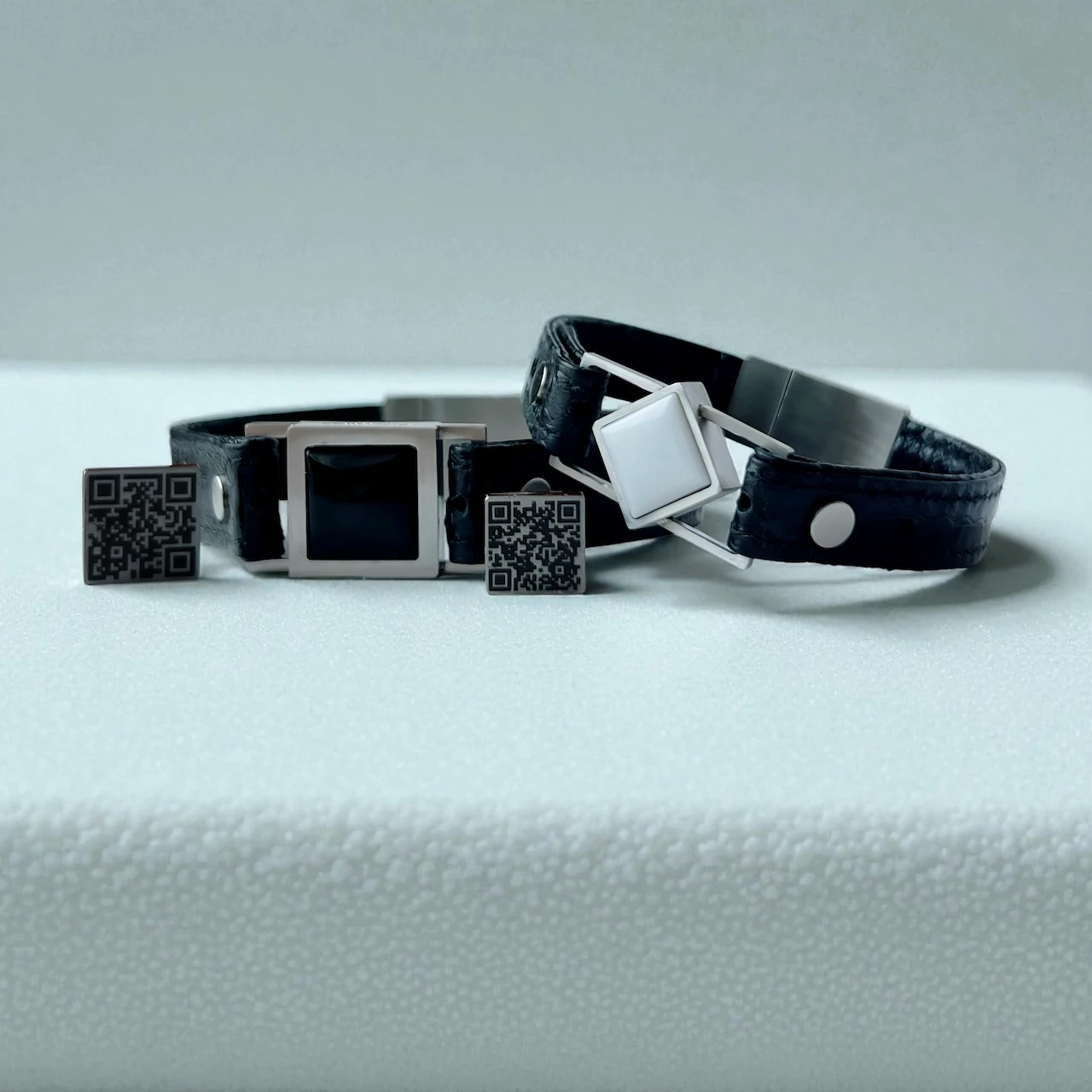 Path & Core bracelets with QR-coded stone inserts – Yin and Yang edition