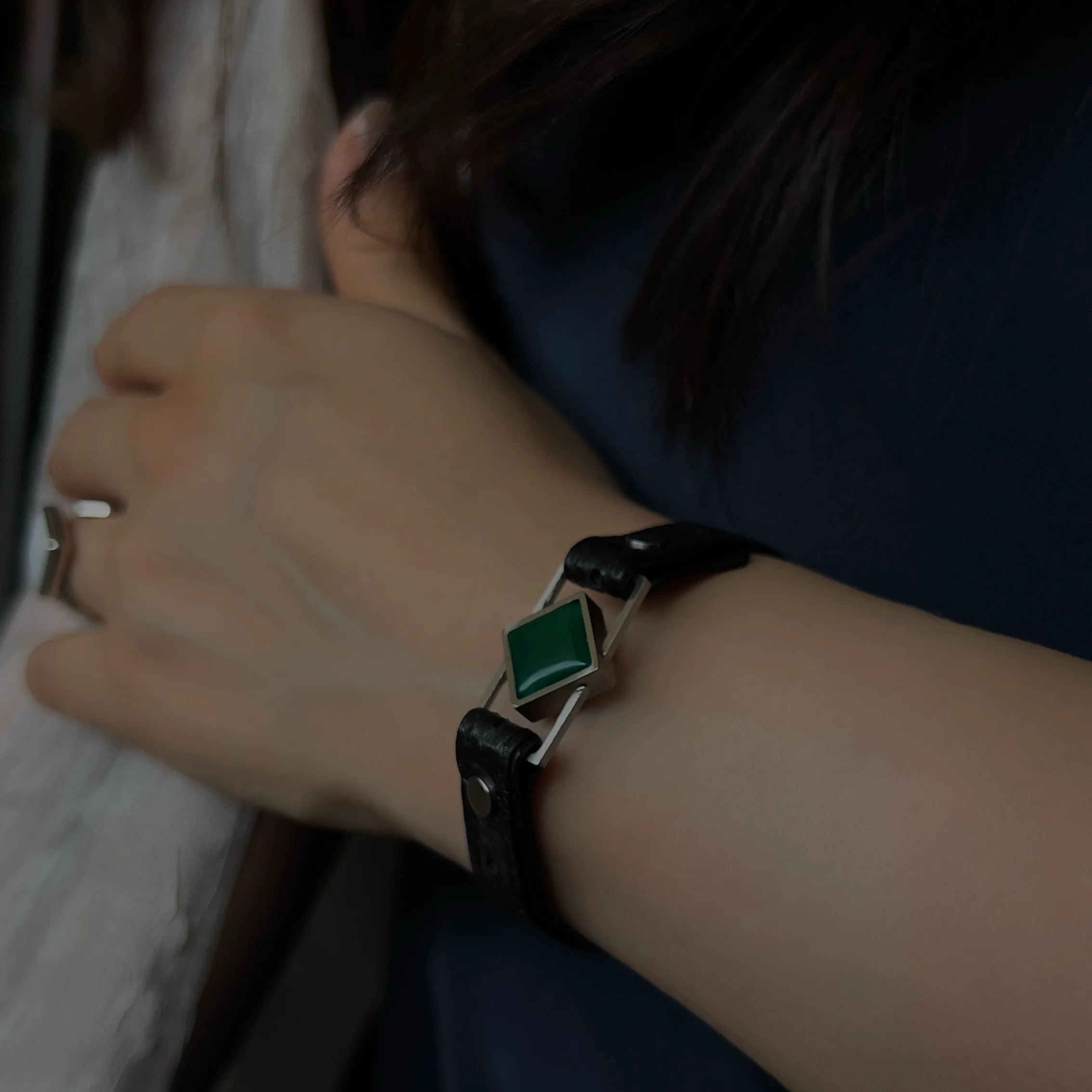 Women’s bracelet Path of Balance with Green Agate – personalized talisman for harmony – Jewel Cocktail